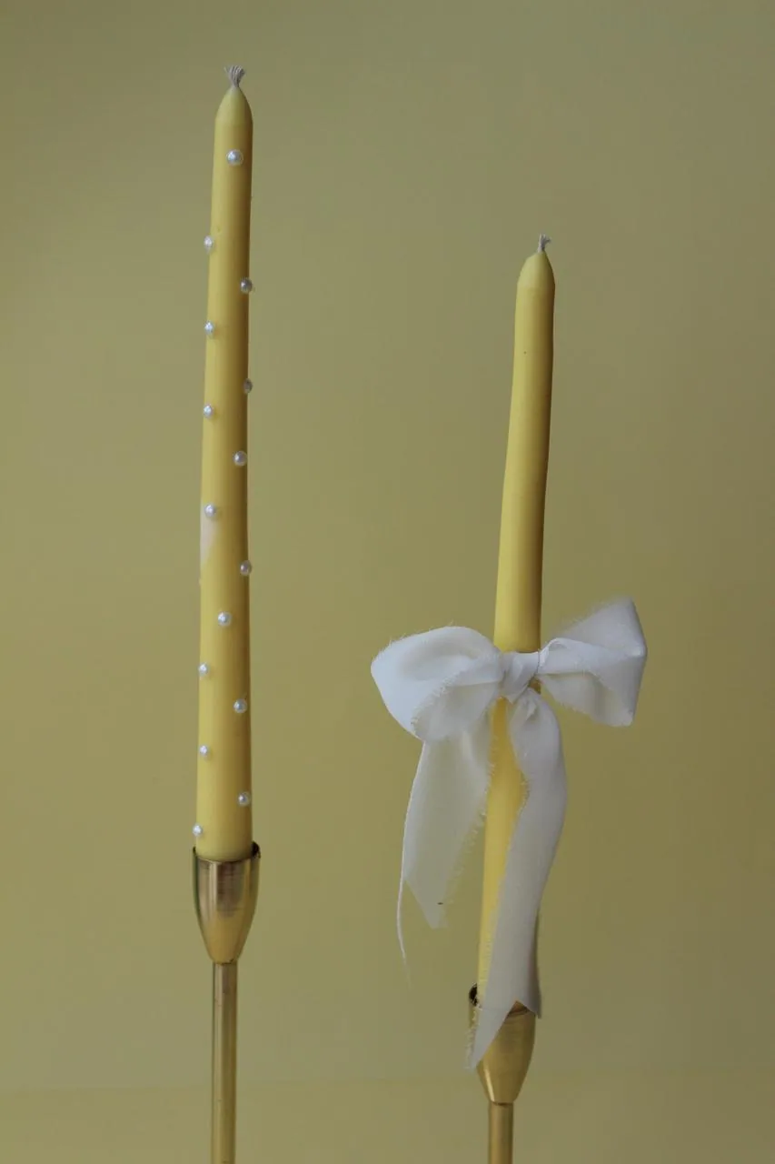 Pearl Taper Candles